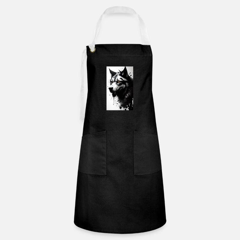 Werewolf | Wolf | Mythical creatures | Monsters | Mystical - Artisan Apron - black/white