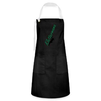 Klettermama - Kontrastschürze - Schwarz/Weiß - Vorne - Zoe (177cm)