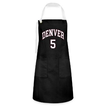 Denver 5 - Tablier contrasté - noir/blanc - Devant - Zoe (177cm)