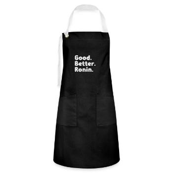 Good better Ronin - Artisan Apron - black/white - Front - Zoe (177cm)