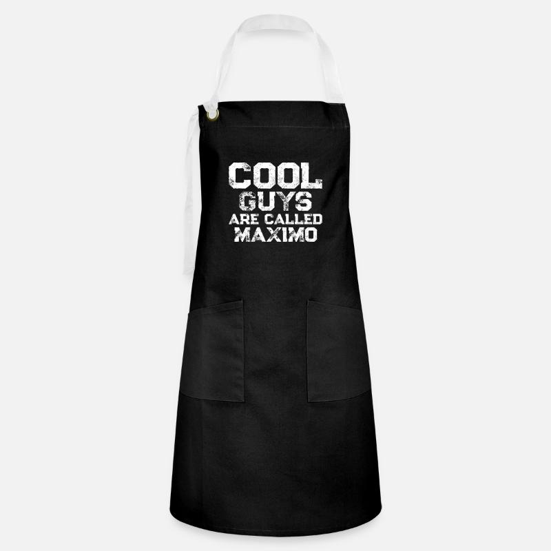 Cool guys are called Maximo - Artisan Apron - black/white