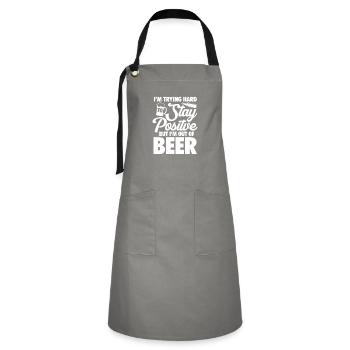 Beer - Artisan Apron - grey/black - Front - Zoe (177cm)