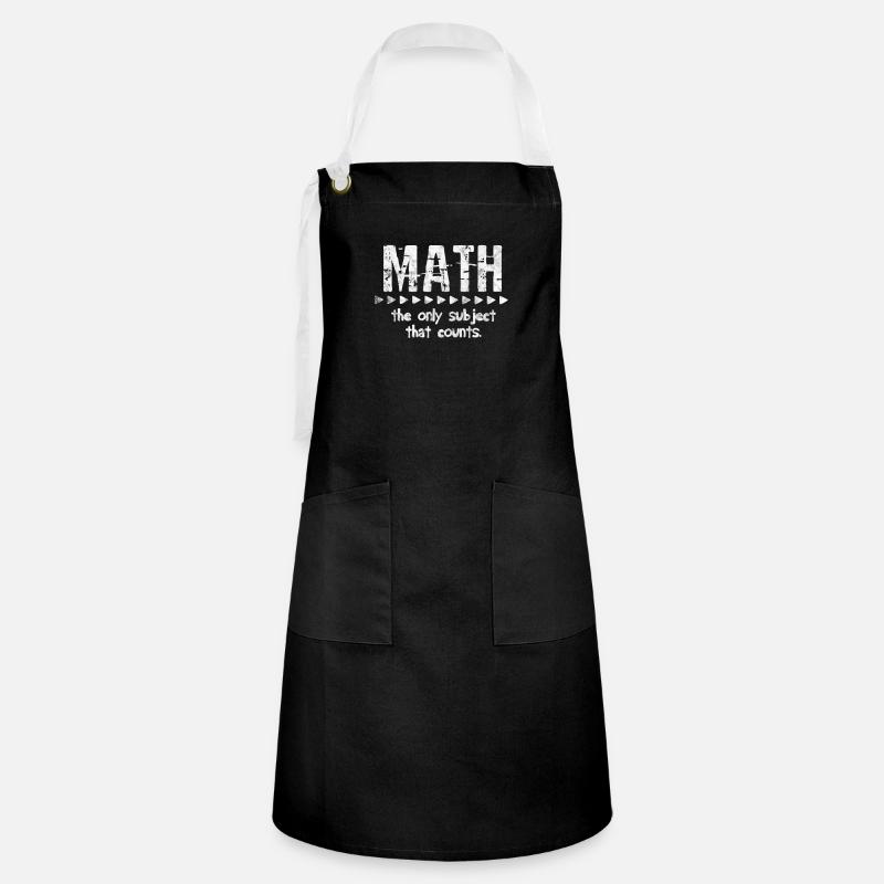 Mathématiques Math Mathématicien Math Professeur Cadeau - Tablier contrasté - noir/blanc