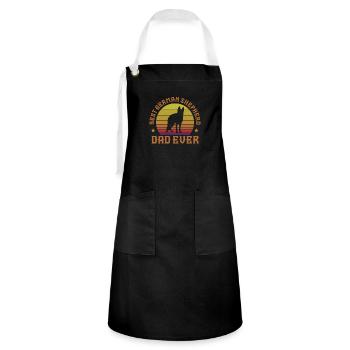 German Shepherd Father - Artisan Apron - black/white - Front - Zoe (177cm)