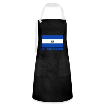 El Salvador - Artisan Apron - black/white - Front - Zoe (177cm)