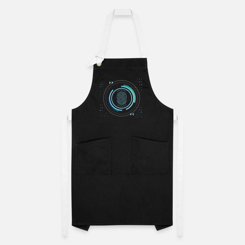 identity security safe nerd pixel pc tech science Artisan Apron