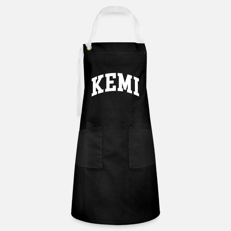 Kemi - Tablier contrasté - noir/blanc