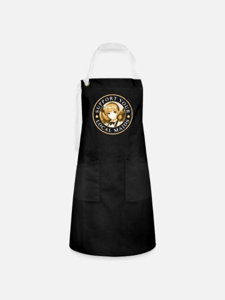 Support your local maids - Kontrastschürze - Schwarz/Weiß