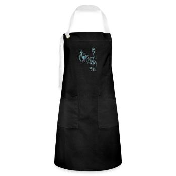 screws,drawing,screwdriver,screw,blue - Artisan Apron - black/white - Front - Zoe (177cm)