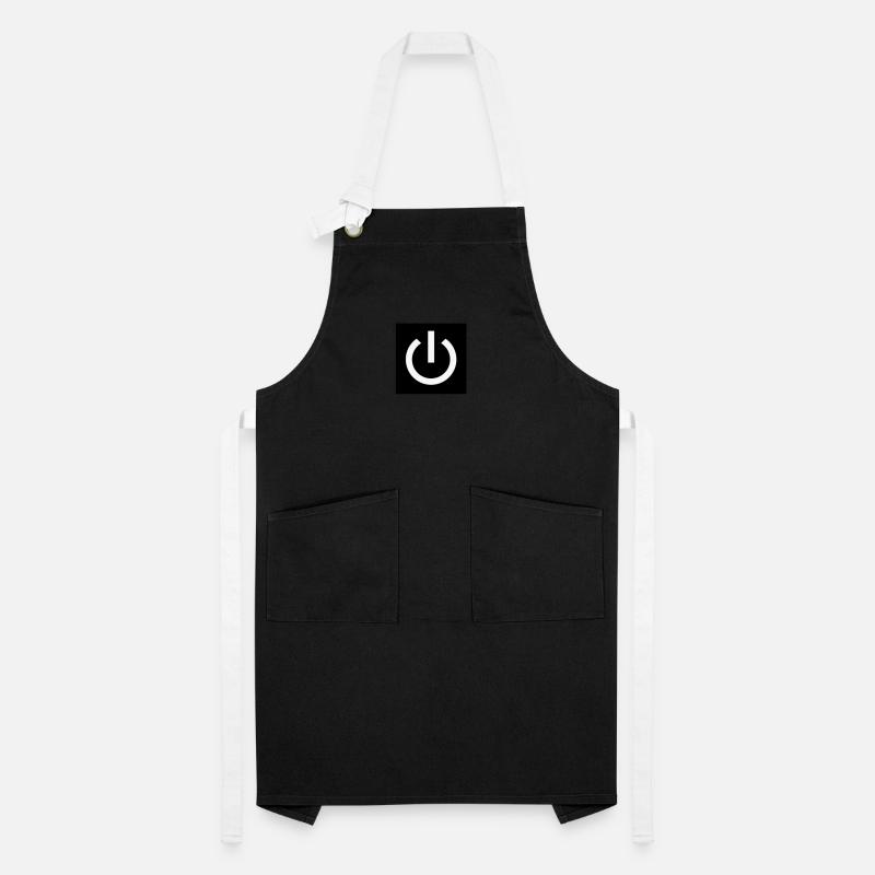 Start button power button white on black switch Artisan Apron