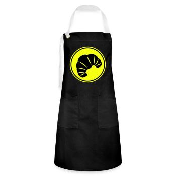 Icône croissant - Tablier contrasté - noir/blanc - Devant - Zoe (177cm)