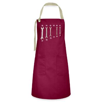 Always Lost - Artisan Apron - burgundy / desert sand - Front - Zoe (177cm)