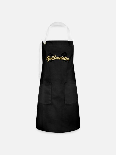 Grillmeister - Kontrastschürze - Schwarz/Weiß