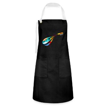 mandolin - Artisan Apron - black/white - Front - Zoe (177cm)