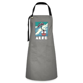 Alpen - Kontrastschürze - Grau/Schwarz - Vorne - Zoe (177cm)