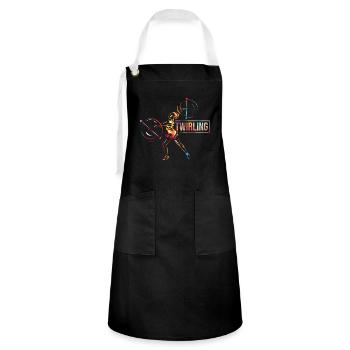 Baton Twirling gift - Artisan Apron - black/white - Front - Zoe (177cm)