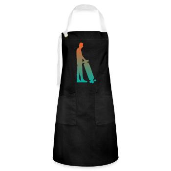 Skater Skateboard Rider Skateboarder - Artisan Apron - black/white - Front - Zoe (177cm)