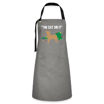 Chaos Dog Christmas Tree Fall Fun - Artisan Apron - grey/black - Front - Zoe (177cm)
