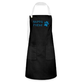 Animal Lover Font Paw Print Style - Artisan Apron - black/white - Front - Zoe (177cm)