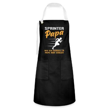 Cool Sprinter Dad Fast Lane - Artisan Apron - black/white - Front - Zoe (177cm)