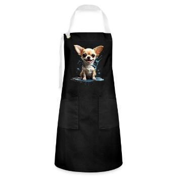CHIEN CHIHUAHUA - Tablier contrasté - noir/blanc - Devant - Zoe (177cm)