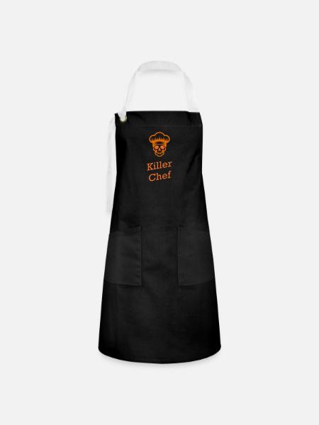 Killer Chef - Kontrastschürze - Schwarz/Weiß