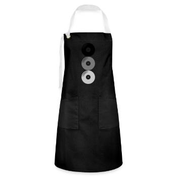 Disques 3 Vinyle - Tablier contrasté - noir/blanc - Devant - Zoe (177cm)
