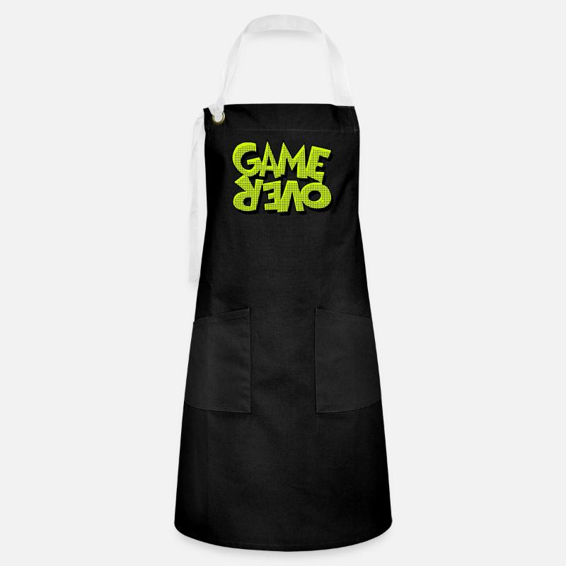 Game Over Retro Pixel Design - Tablier contrasté - noir/blanc
