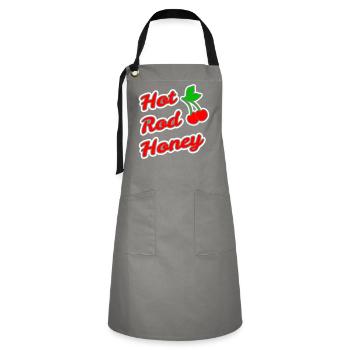 Hot Rod Honey - Artisan Apron - grey/black - Front - Zoe (177cm)