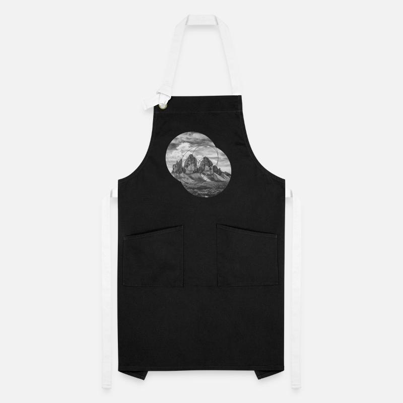 Three Peaks Dolomites Geometric shape Polygon Artisan Apron
