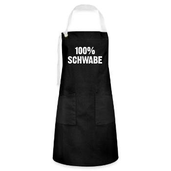 100% Schwabe - Kontrastschürze - Schwarz/Weiß - Vorne - Zoe (177cm)