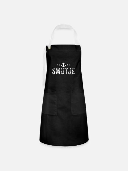 Smutje - Kontrastschürze - Schwarz/Weiß
