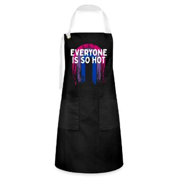 Everyone Is So Hot Bisexual LGBTQ Bi Pride Single - Artisan Apron - black/white - Front - Zoe (177cm)