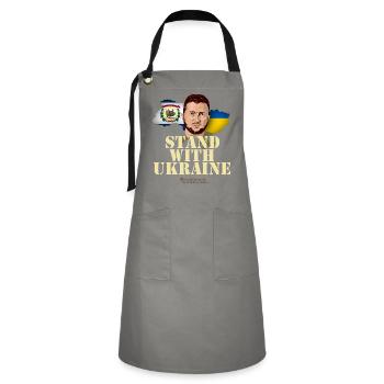 Ukraine West Virginia - Artisan Apron - grey/black - Front - Zoe (177cm)
