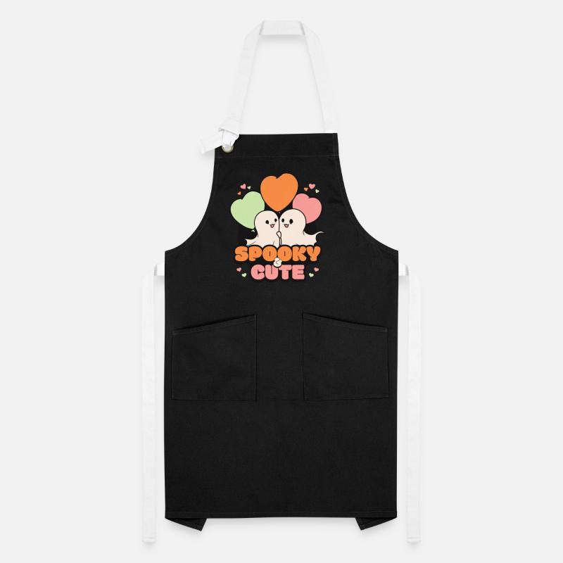Spooky October Cute Halloween Ghost Artisan Apron
