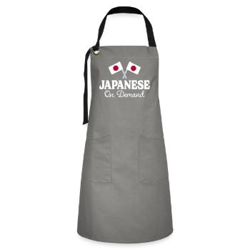 Traducteur Japonais Interprète Japonais - Tablier contrasté - gris/noir - Devant - Zoe (177cm)