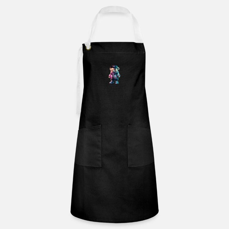 Teddy - Artisan Apron - black/white