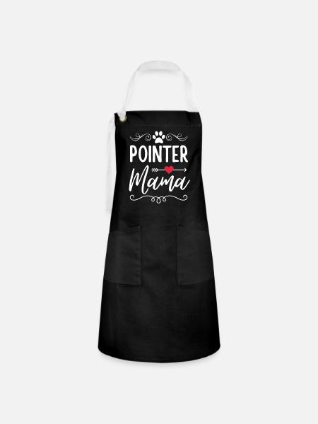 Pointer Mama Pointer Liebhaber - Kontrastschürze - Schwarz/Weiß