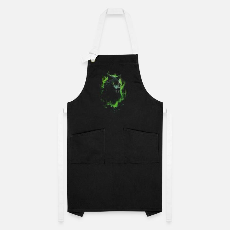 Fantasy Wolf Horror Forest Artisan Apron