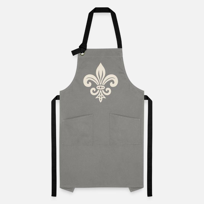 Simple Fleur de lis Design Tablier contrasté