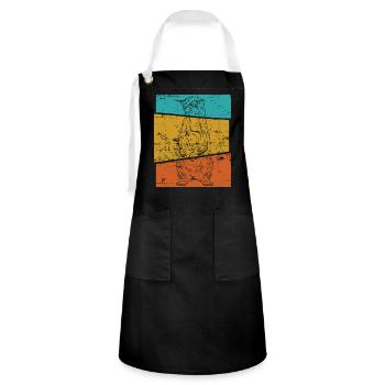 Water Marten Animal Gift Otter Otter - Artisan Apron - black/white - Front - Zoe (177cm)