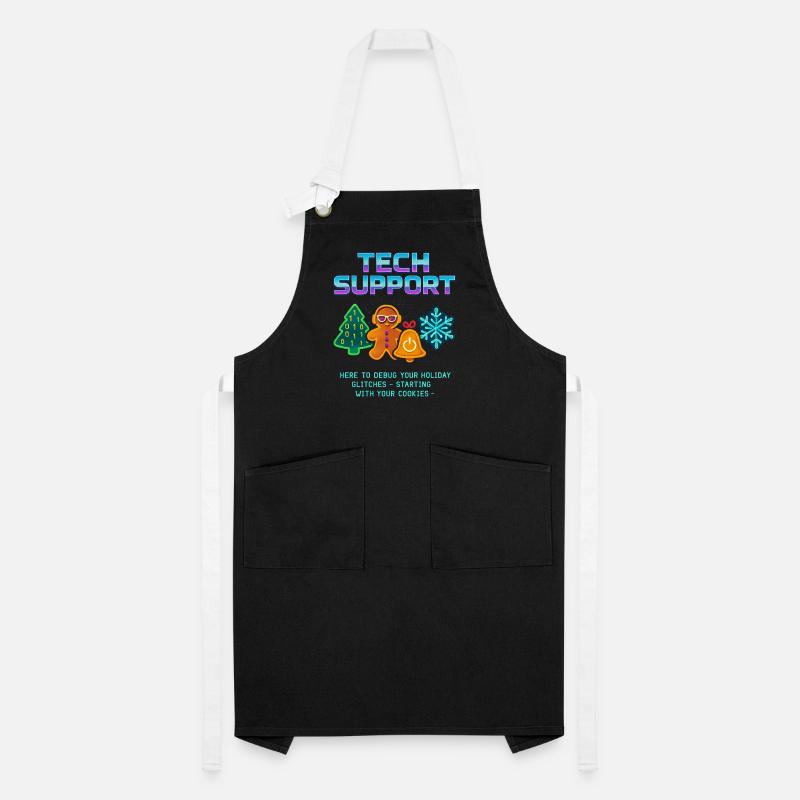 Funny Technical Support Debug Christmas Artisan Apron