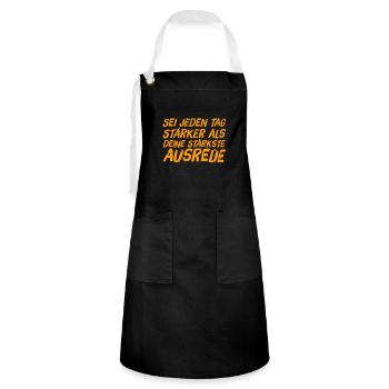Be stronger - Artisan Apron - black/white - Front - Zoe (177cm)
