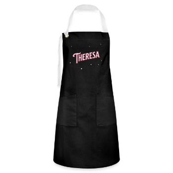 Le nom de Theresa personnalisé - Tablier contrasté - noir/blanc - Devant - Zoe (177cm)