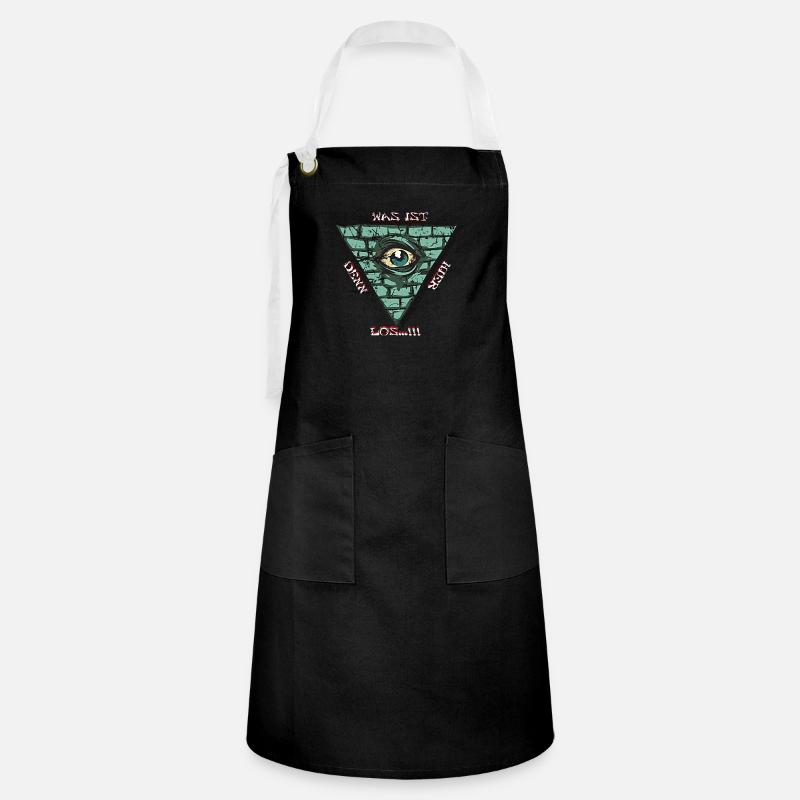 What's going on! - Artisan Apron - black/white