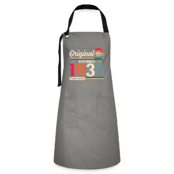 90th Birthday Legend November 1935 Volume 35 - Artisan Apron - grey/black - Front - Zoe (177cm)