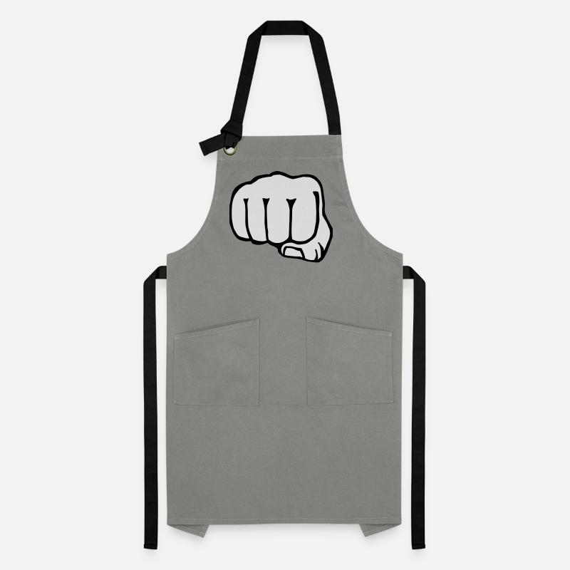 frère - poing - boxe - amis - amitié Tablier contrasté