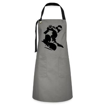 Snowboarding - Kontrastschürze - Grau/Schwarz - Vorne - Zoe (177cm)
