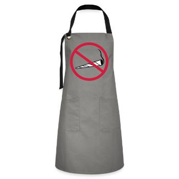 zone de bouclier interdite commune sans clipart logo chanvre - Tablier contrasté - gris/noir - Devant - Zoe (177cm)