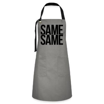 same same - Kontrastschürze - Grau/Schwarz - Vorne - Zoe (177cm)